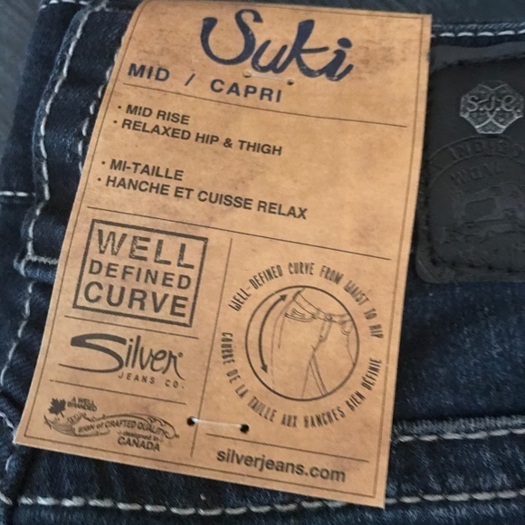 NWT Silver Jeans đź‘– SUKI Mid Capri 25 - Picture 6 of 6